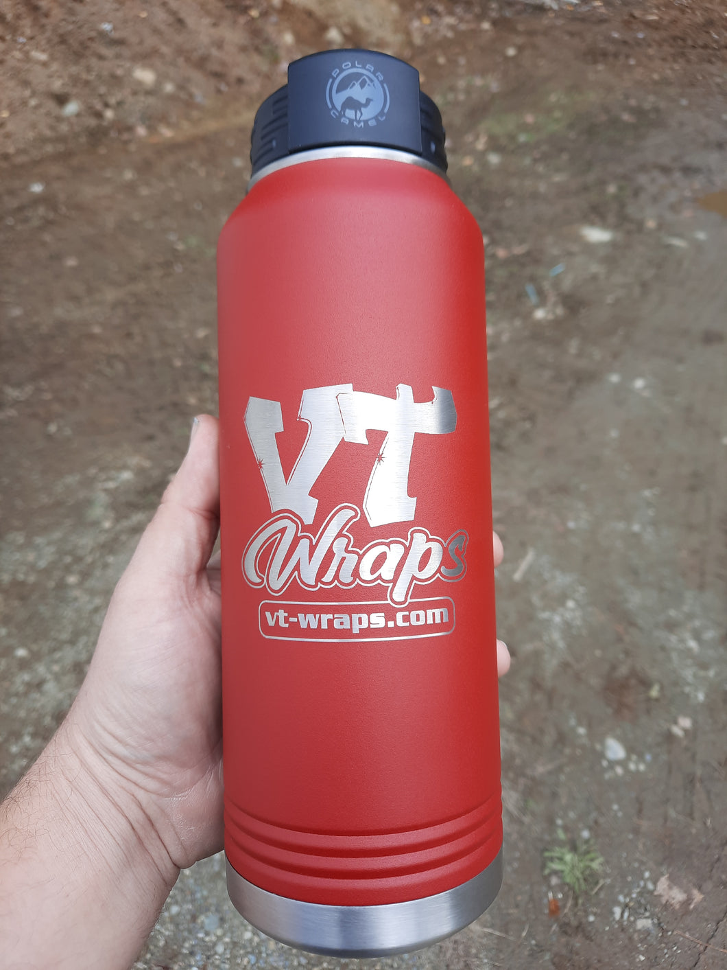 Vt Wraps Engraved Water Bottle